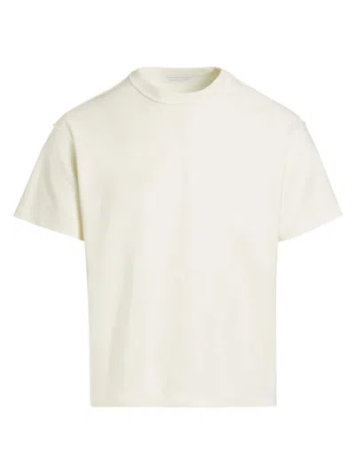 John Elliott Men's Reversed Cotton Crop T-shirt In Salt