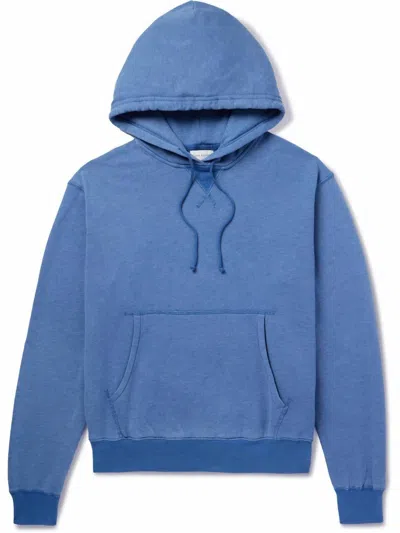 John Elliott Men's Vintage Fleece Hoodie In Blue