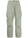 John Elliott Cotton Cargo Trousers In Grün