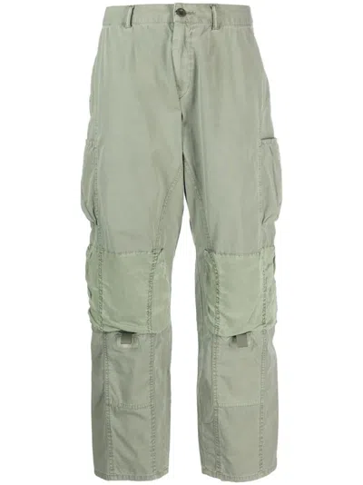 JOHN ELLIOTT MID-RISE STRAIGHT-LEG WORK TROUSERS