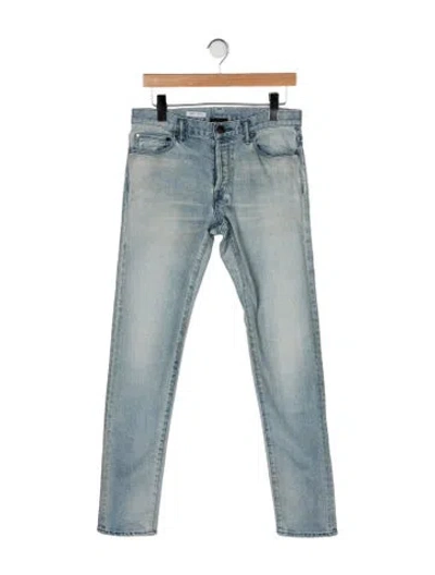 Pre-owned John Elliott Mid-rise Skinny Leg Jeans In Blue