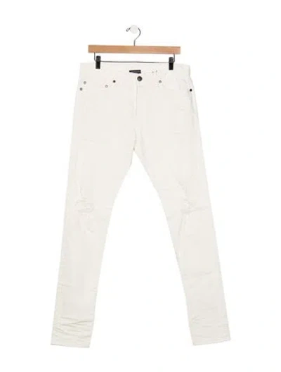 Pre-owned John Elliott Mid-rise Skinny Leg Jeans In Neutrals