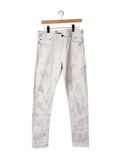 Pre-owned John Elliott Mid-rise Skinny Leg Jeans In Neutrals