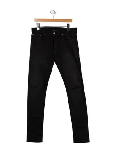 Pre-owned John Elliott Mid-rise Straight Leg Jeans In Black