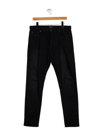 Pre-owned John Elliott Mid-rise Straight Leg Jeans In Black