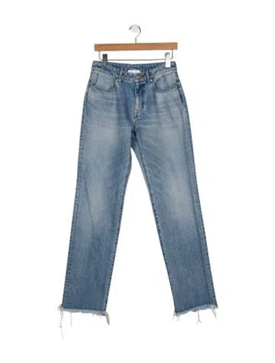 Pre-owned John Elliott Mid-rise Straight Leg Jeans In Blue