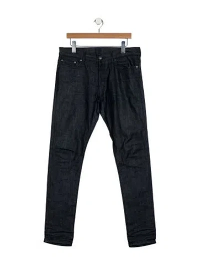 Pre-owned John Elliott Mid-rise Straight Leg Jeans In Blue