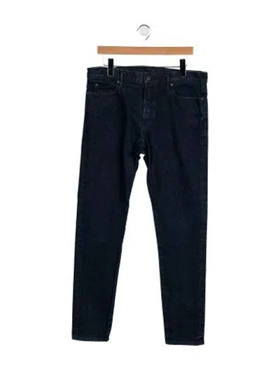 Pre-owned John Elliott Mid-rise Straight Leg Jeans In Blue