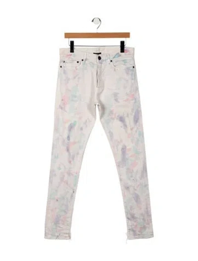 Pre-owned John Elliott Mid-rise Straight Leg Jeans In Gray