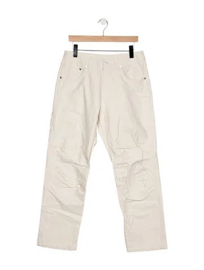 Pre-owned John Elliott Mid-rise Straight Leg Jeans In Neutral