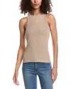 John Elliott Mineral Wash Gemini Rib Racerback Tank In Brown