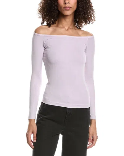 John Elliott Mineral Wash Gemini Rib Top In Purple