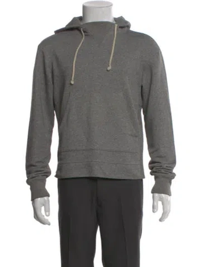Pre-owned John Elliott Mock Neck Long Sleeve Hoodie In Gray
