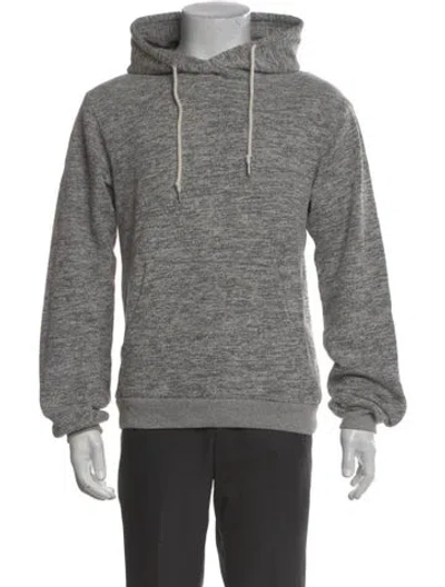 Pre-owned John Elliott Mock Neck Long Sleeve Hoodie In Gray