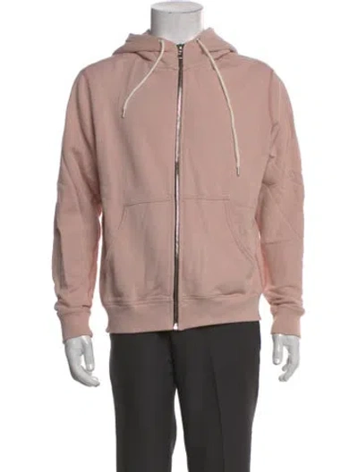 Pre-owned John Elliott Mock Neck Long Sleeve Hoodie In Pink