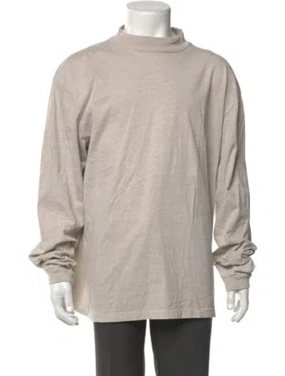Pre-owned John Elliott Mock Neck Long Sleeve Sweatshirt In Neutral