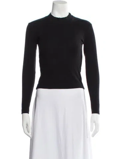Pre-owned John Elliott Mock Neck Long Sleeve Top In Black