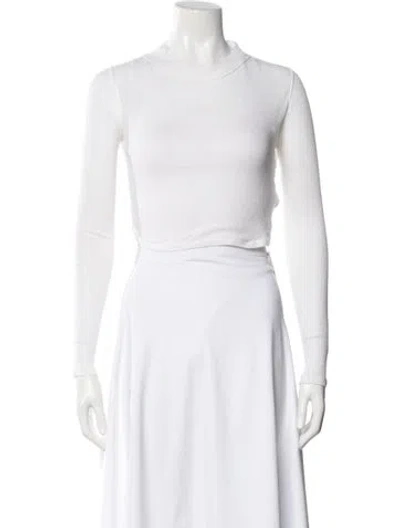 Pre-owned John Elliott Mock Neck Long Sleeve Top In White