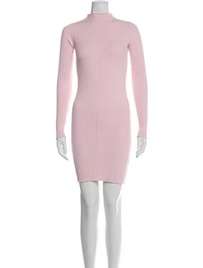 Pre-owned John Elliott Mock Neck Mini Dress In Purple