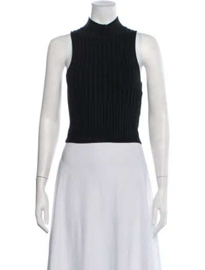 Pre-owned John Elliott Mock Neck Sleeveless Top In Black