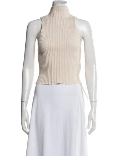 Pre-owned John Elliott Mock Neck Sleeveless Top In Neutral
