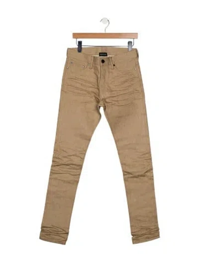 Pre-owned John Elliott Moto Jeans W/ Tags In Neutral