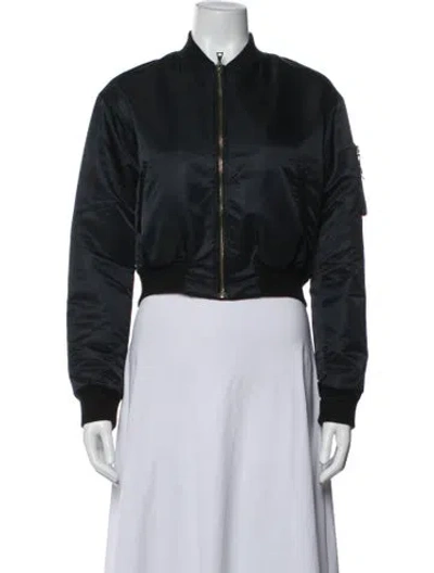 Pre-owned John Elliott Nylon Bomber Jacket In Blue/orange