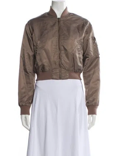 Pre-owned John Elliott Nylon Bomber Jacket In Brown