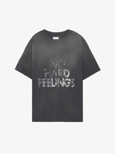 John Elliott Gray Odeon T-shirt In Washed Black