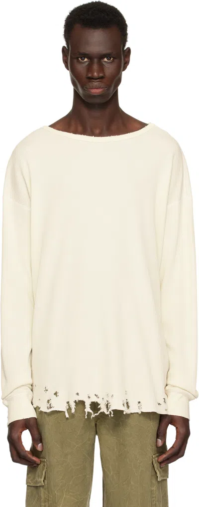 John Elliott Off-white Folsom Thermal T-shirt In Vintage White