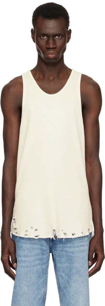 John Elliott Off-white Folsom Thermal Tank Top In Vintage White