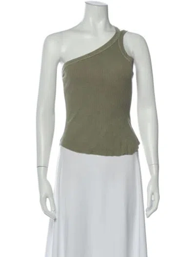 Pre-owned John Elliott One-shoulder Sleeveless Top In Gray
