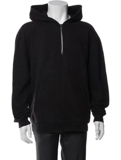 Pre-owned John Elliott Open Front Long Sleeve Hoodie In Black