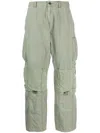John Elliott Cotton Cargo Trousers In Green