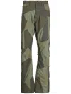 John Elliott Patchwork-design Bootcut Jeans In Green