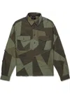 John Elliott Patchwork Shirt In Green