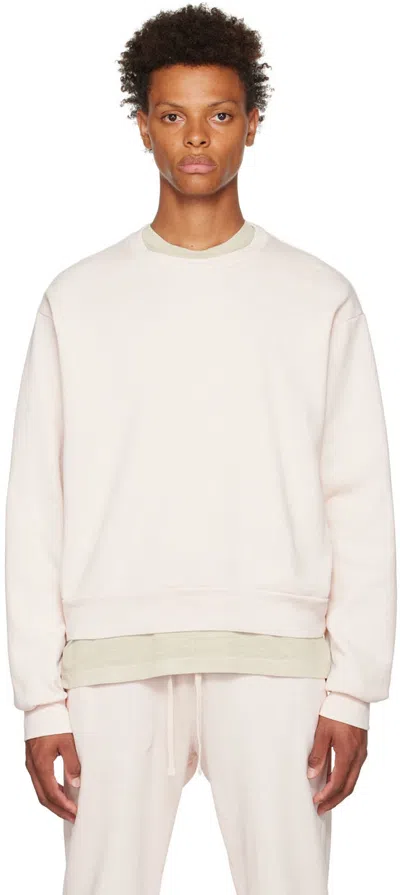 John Elliott Pink Interval Sweatshirt In Neutrals