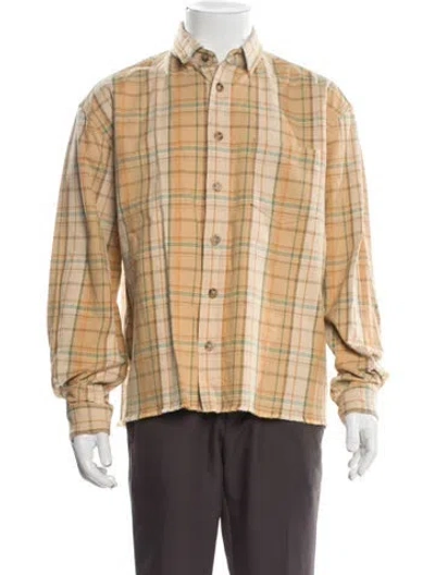 Pre-owned John Elliott Plaid Print Jacket In Neutral