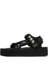 John Elliott Platform Buckle Sandals In Black