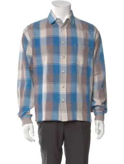 Pre-owned John Elliott Point Sur Check Hemi Oversized Shirt Plaid Print Shirt