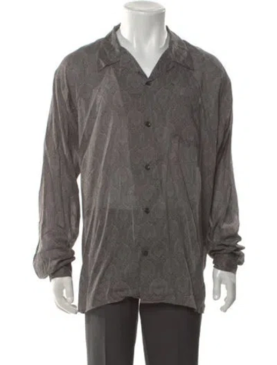 Pre-owned John Elliott Printed Long Sleeve Shirt In Gray
