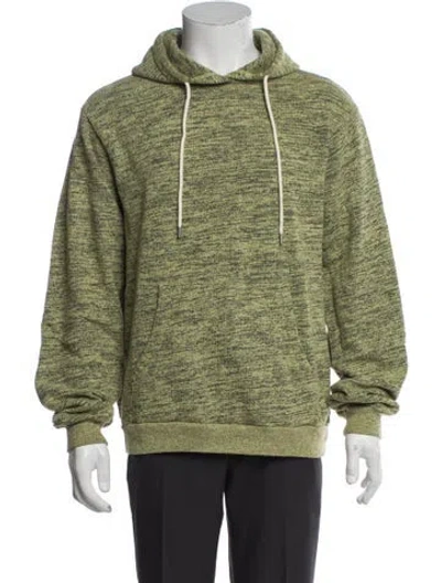 Pre-owned John Elliott Printed Mock Neck Hoodie In Green