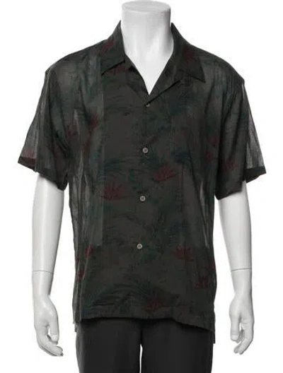Pre-owned John Elliott Printed Short Sleeve Shirt In Black