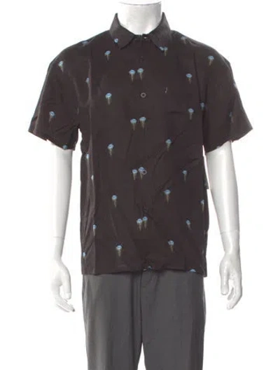 Pre-owned John Elliott Printed Short Sleeve Shirt In Gray