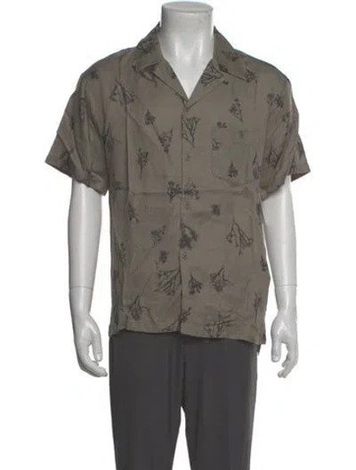 Pre-owned John Elliott Printed Short Sleeve Shirt In Green