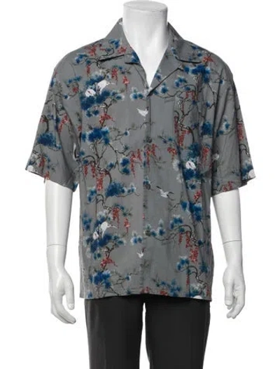 Pre-owned John Elliott Printed Short Sleeve Shirt In Grey