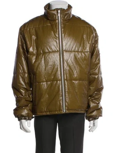 Pre-owned John Elliott Puffer Coat In Green