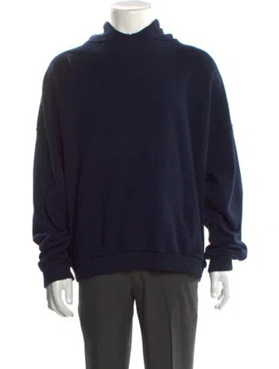 Pre-owned John Elliott Pullover Crew Neck Hoodie In Blue