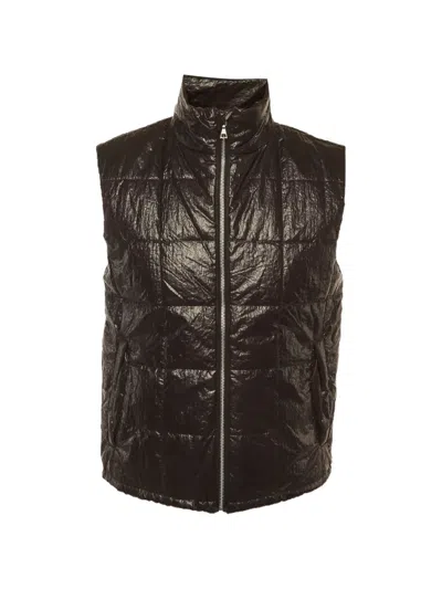 Pre-owned John Elliott Quilted Zip-up Gilet In Black