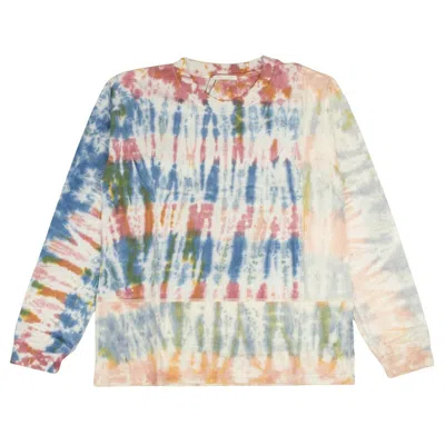 John Elliott Reconstructed Tie-dye Long Sleeve T-shirt - White In Multi